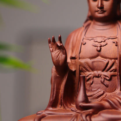 Quan Yin Statue - Padauk Wood, Goddess of Mercy – additional view 9
