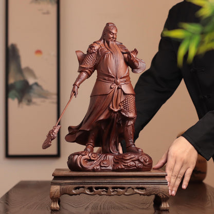 Guan Yu Statue - Padauk Wood, Standing Guardian – additional view 4