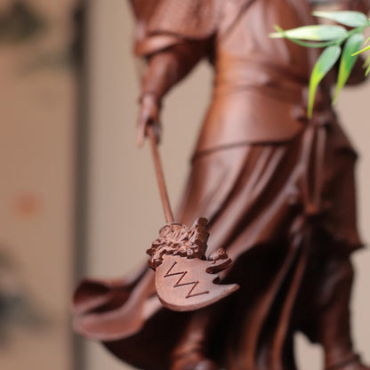 Guan Yu Statue - Padauk Wood, Standing Guardian – additional view 9