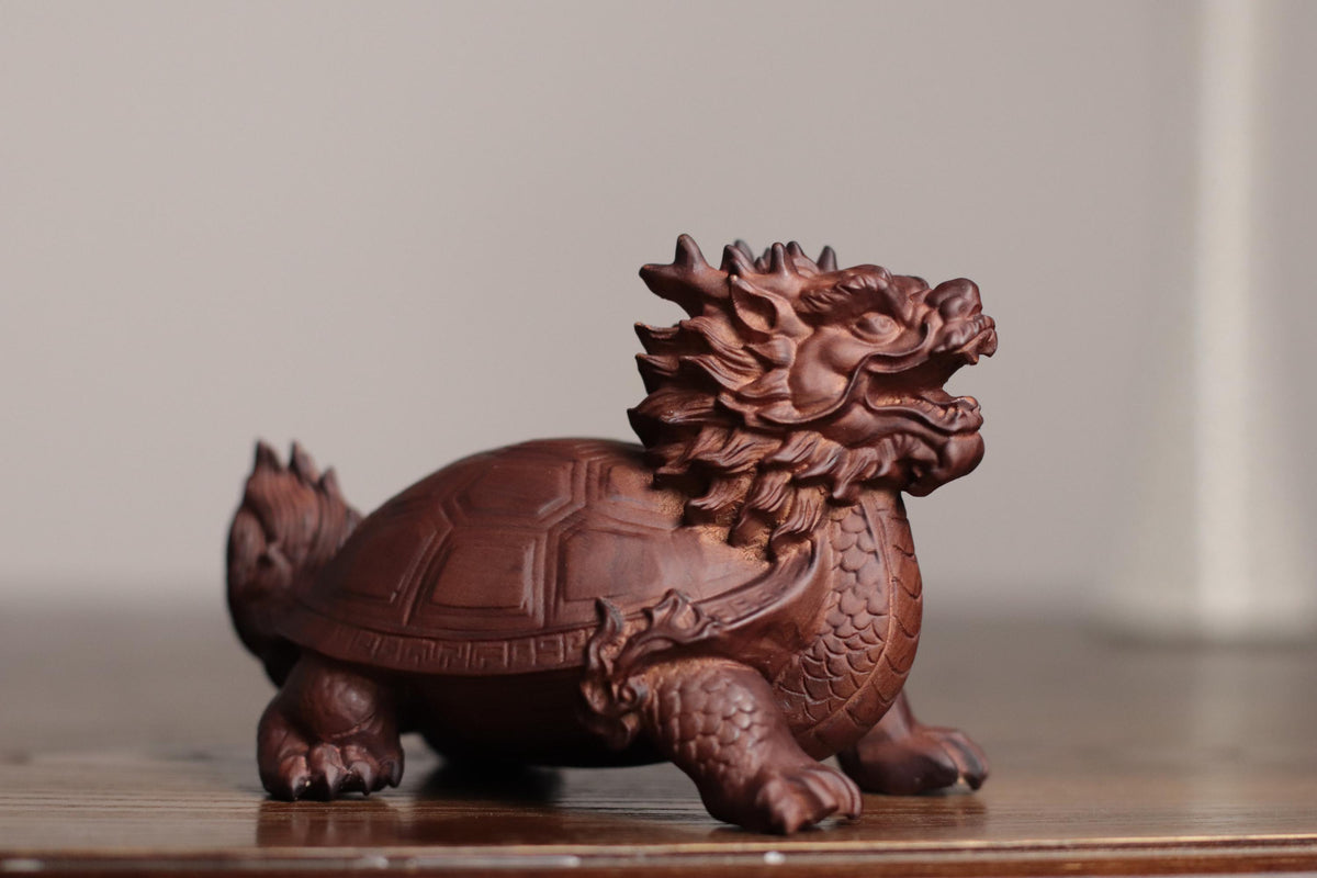 Dragon Turtle Statue - Padauk Wood, Feng Shui Longgui – additional view 9