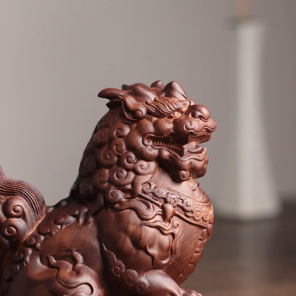 Nghe Guardian Statue - Padauk Wood, Unicorn Style – additional view 5