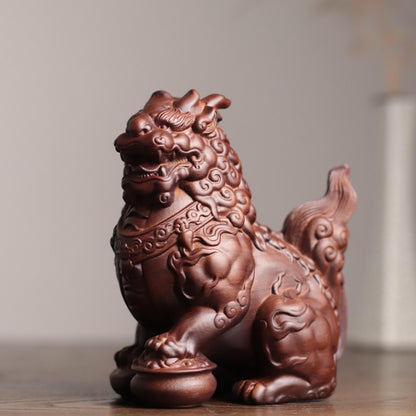 Nghe Guardian Statue - Padauk Wood, Unicorn Style – additional view 8