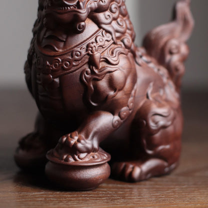 Nghe Guardian Statue - Padauk Wood, Unicorn Style – additional view 9