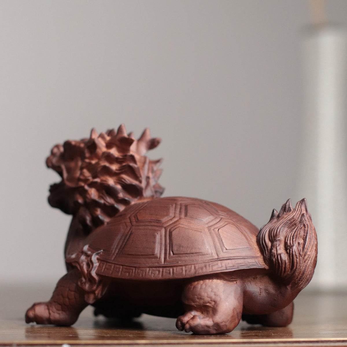 Dragon Turtle Statue - Padauk Wood, Feng Shui Longgui – additional view 8