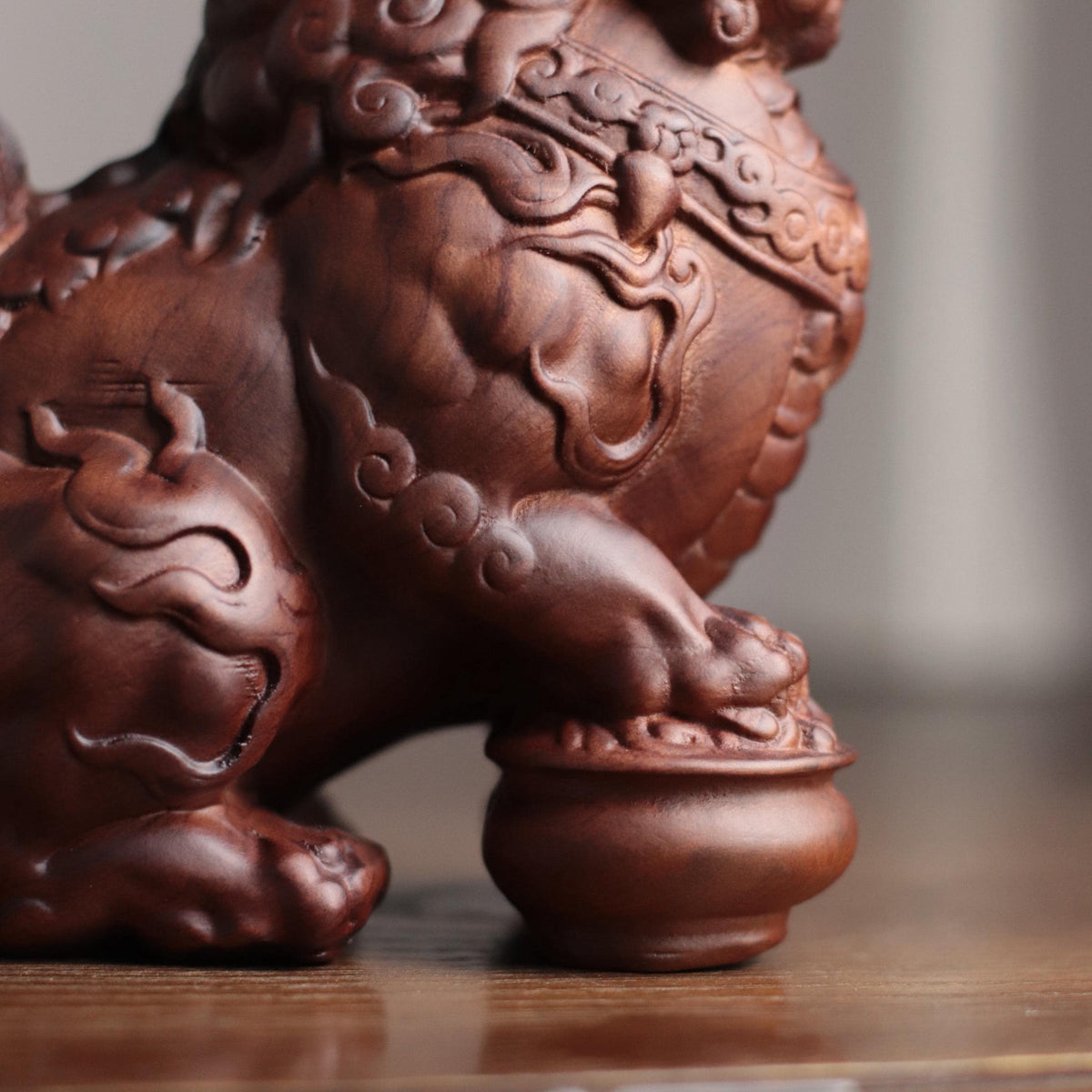 Nghe Guardian Statue - Padauk Wood, Unicorn Style – additional view 6