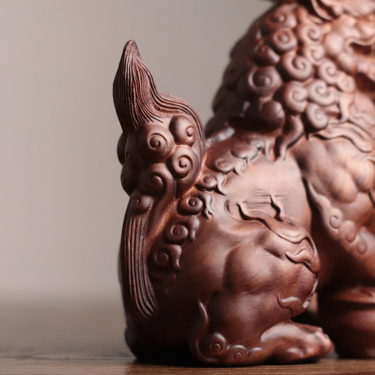 Nghe Guardian Statue - Padauk Wood, Unicorn Style – additional view 7